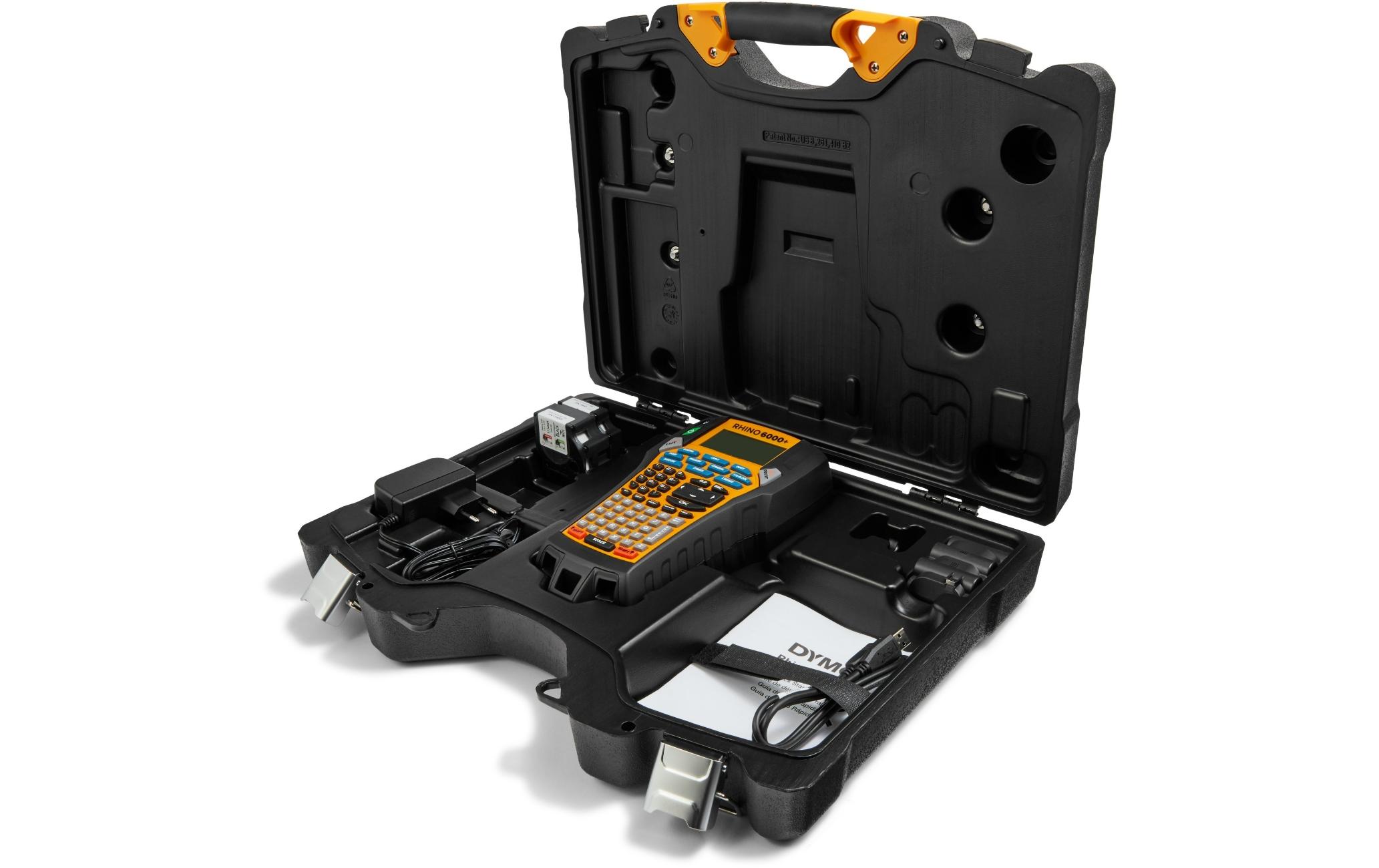 Etikettendrucker Rhino 6000+ Kofferset<br>Industrielles Beschriftungsgerät mit Zubehör und Hartschalenkoffer