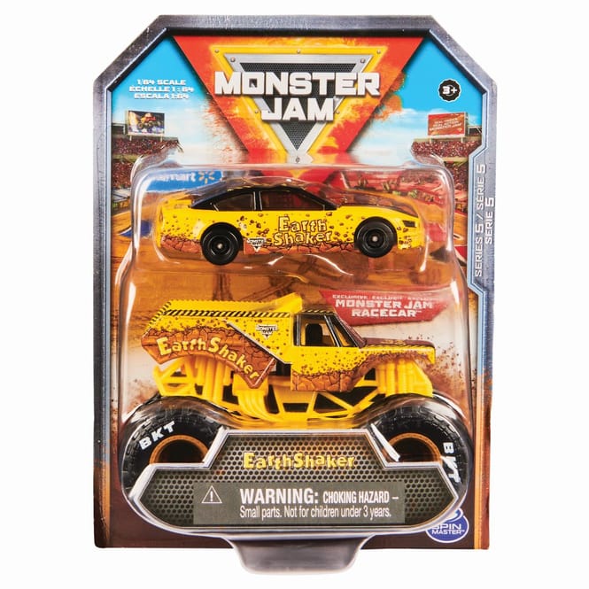 Monster Jam - Monstertruck und Rennauto - 1 Stück