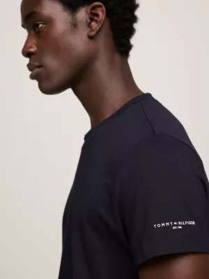 Camiseta Slim Fit com Logo na Manga