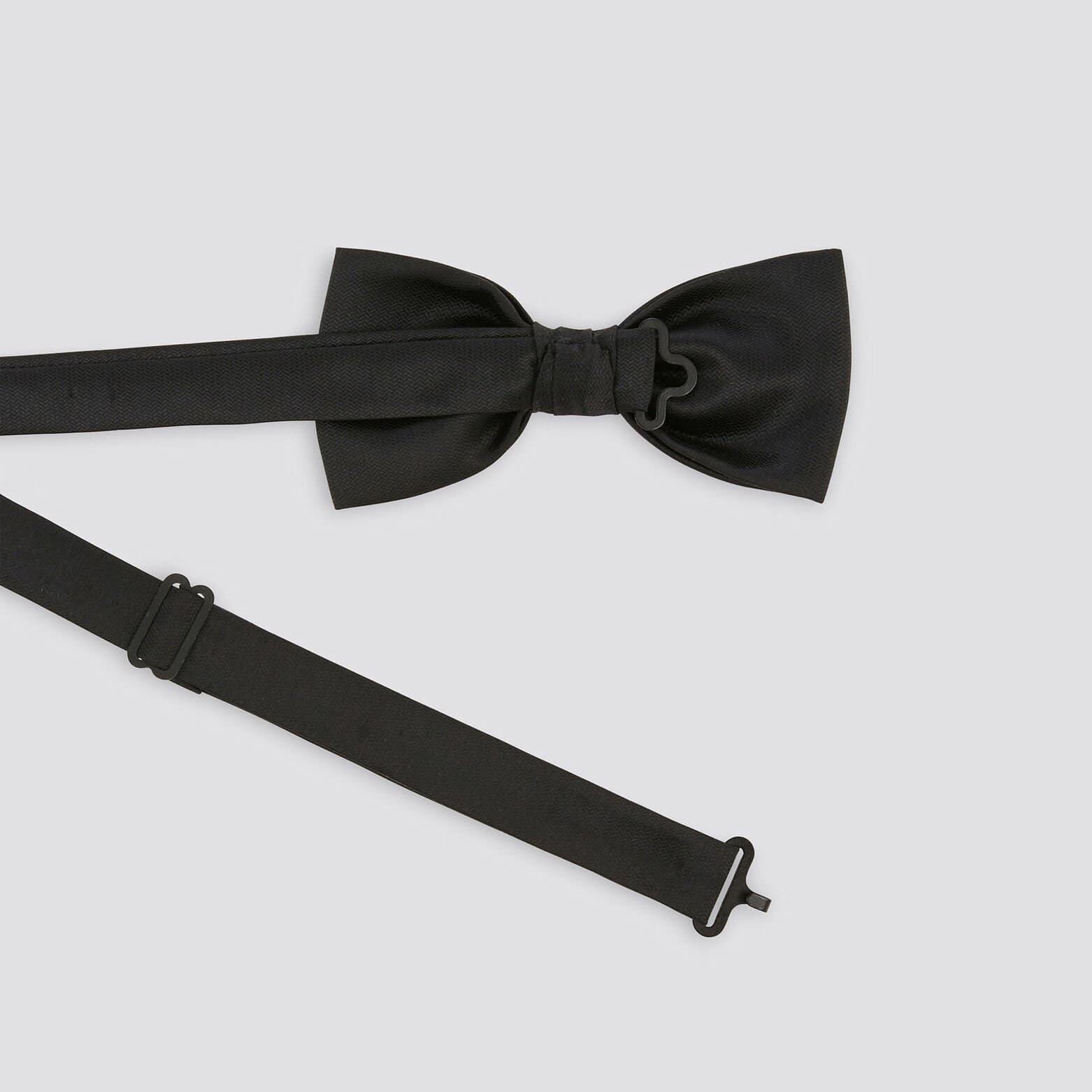 Nœud papillon uni Noir