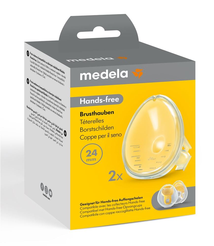MEDELA Hands-free Brusthauben<br>2 Stück, 24mm
