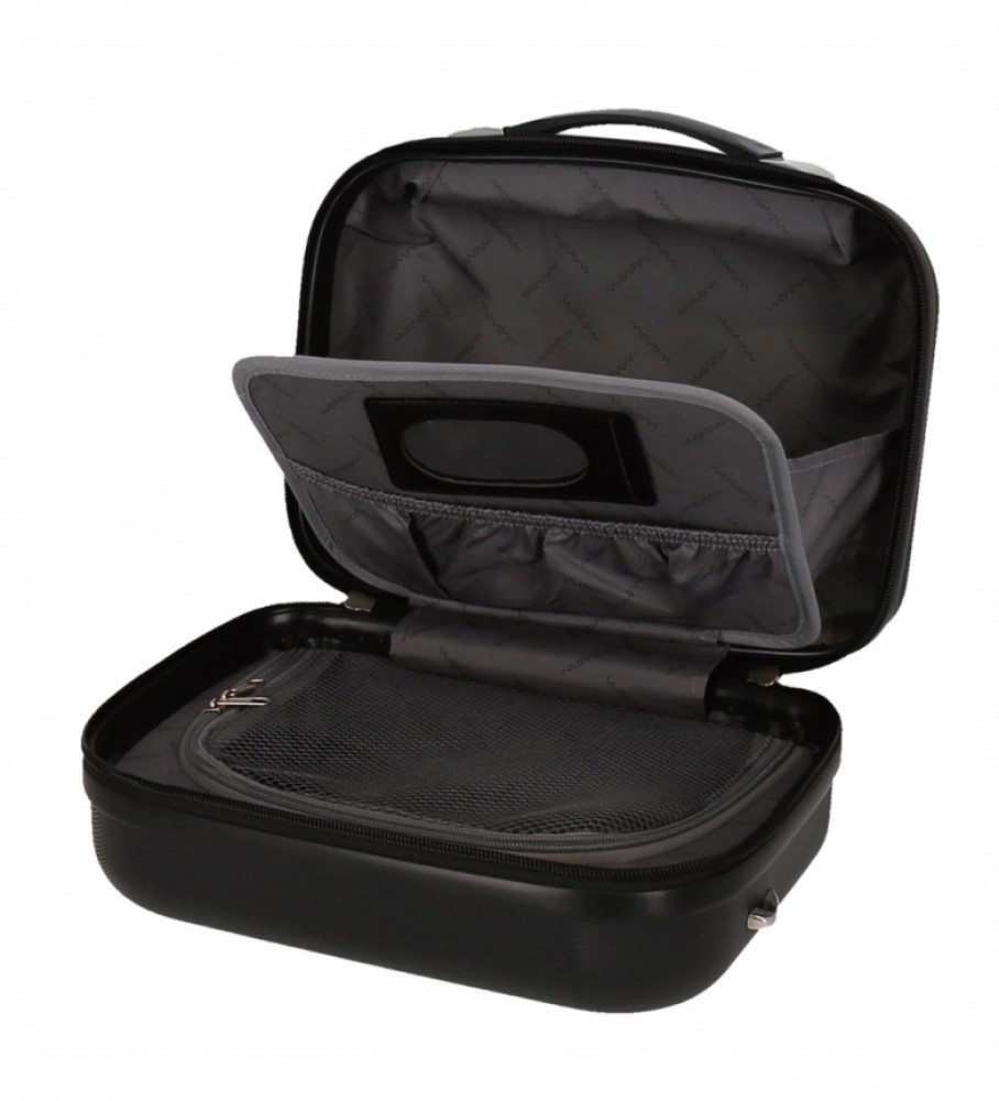 Nécessaire Movom Riga ABS, adaptável, preta - 29x21x15cm -