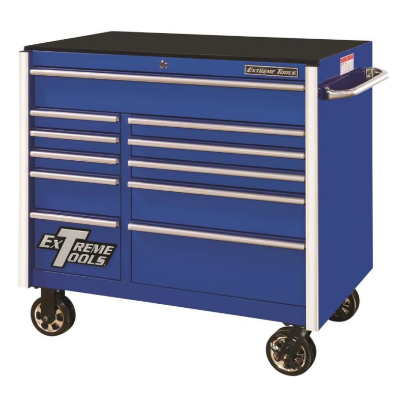 Extreme Tools 41-Inch 11-Drawer Roller Cabinet Blue