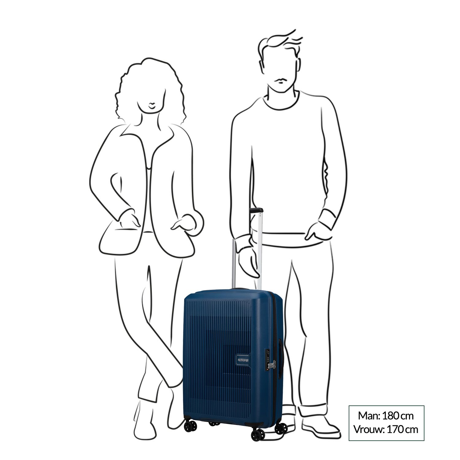 American Tourister Aerostep Spinner 67 Exp black