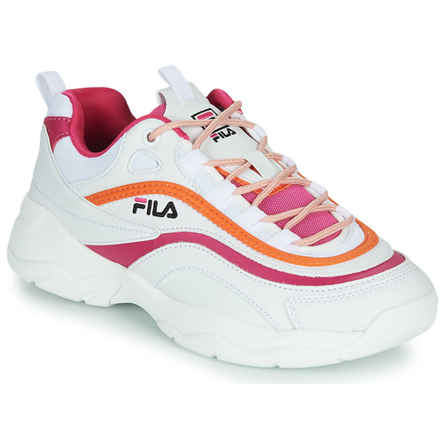 Fila - RAY CB LOW WMN - Blanc / Rose / Orange