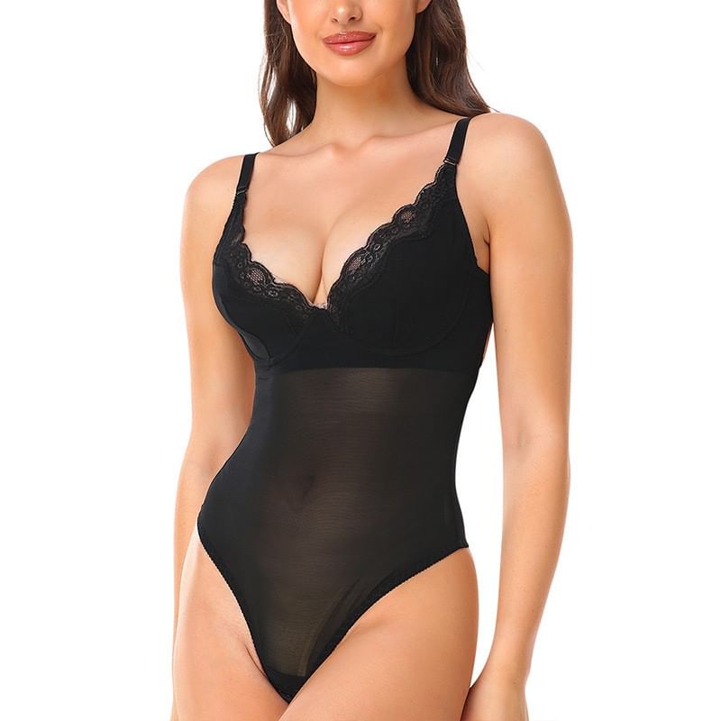 Merkalf - Cross Strap Plain Bodysuit