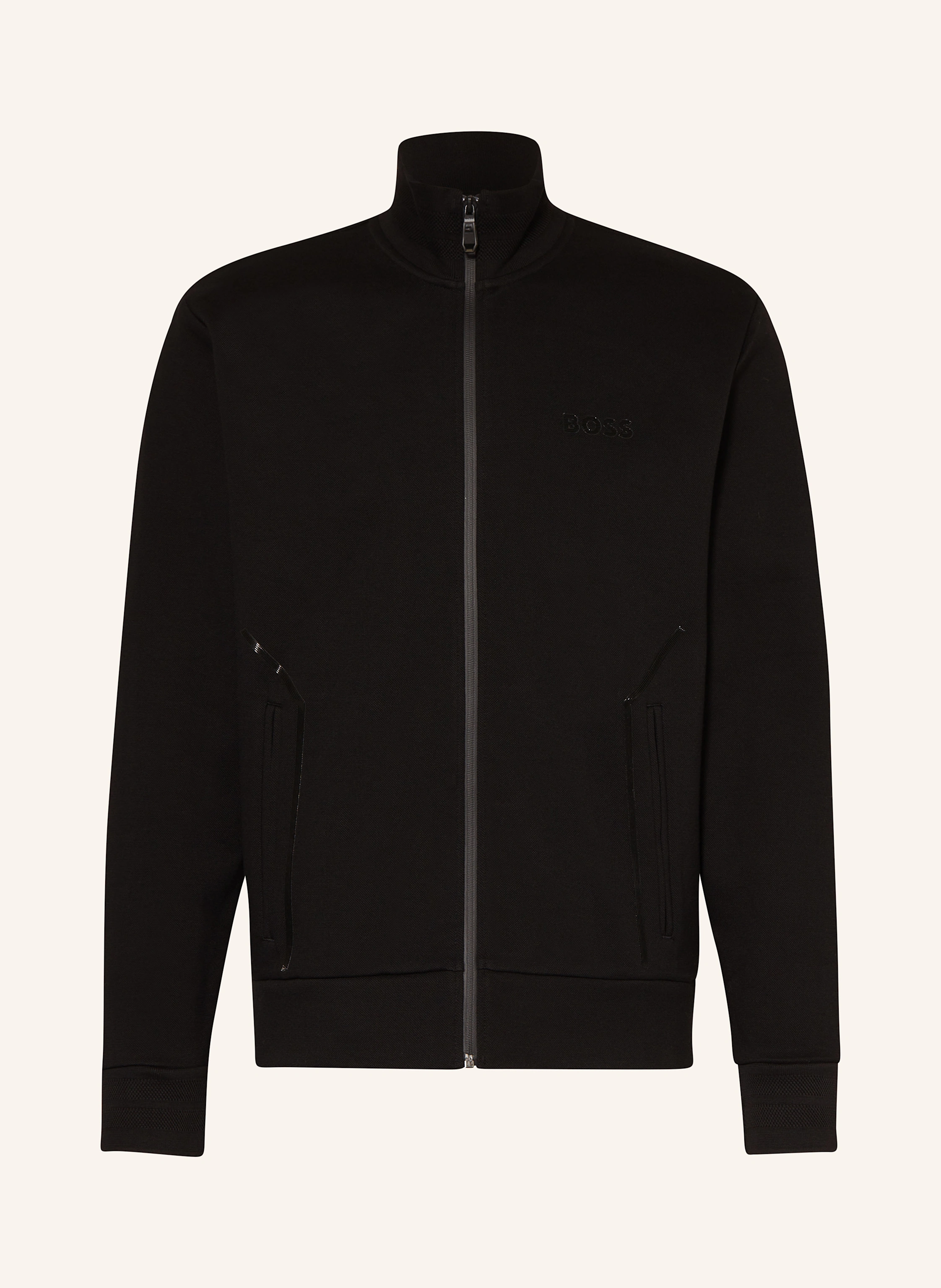 BOSS Sweatjacke SKAZ MIRROR aus Piqué