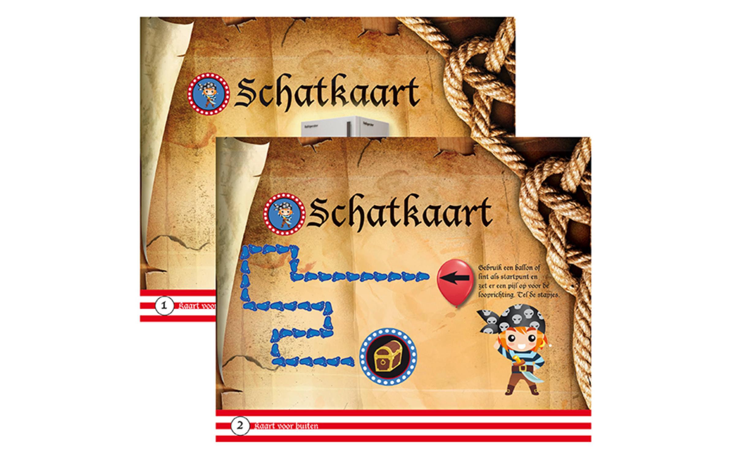Partyset Pirat 5-teilig, blau/rotPartypaket mit Teller, Becher, Girlande, Augenklappe und Schatzkarte