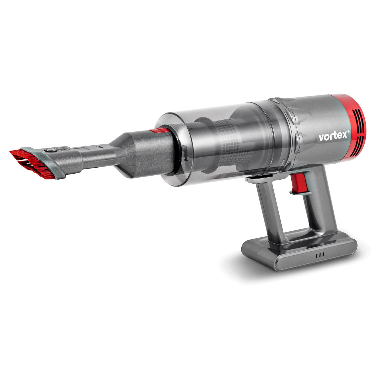 Vortex Aspirateur balai 2 en 1 sans fil gris/rouge - 23.5x23x119.5 cm
