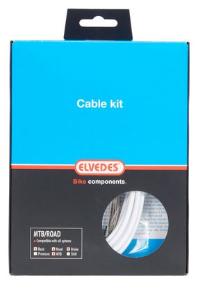 Kit Complet Freinage / Câbles et Gaines / Basic Elvedes Blanc