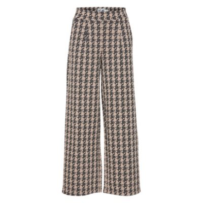 Pantalon femme Ihkate Houndstooth Wide PA2 ICHI
