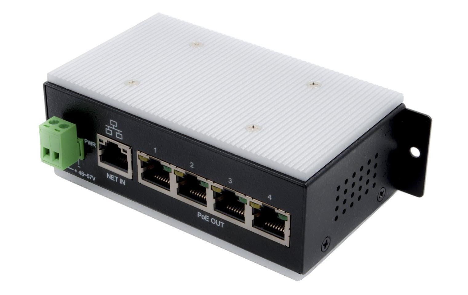 PoE Switch EX-6100PoE 5 Port<br>Gigabit-Switch und PoE-Injector