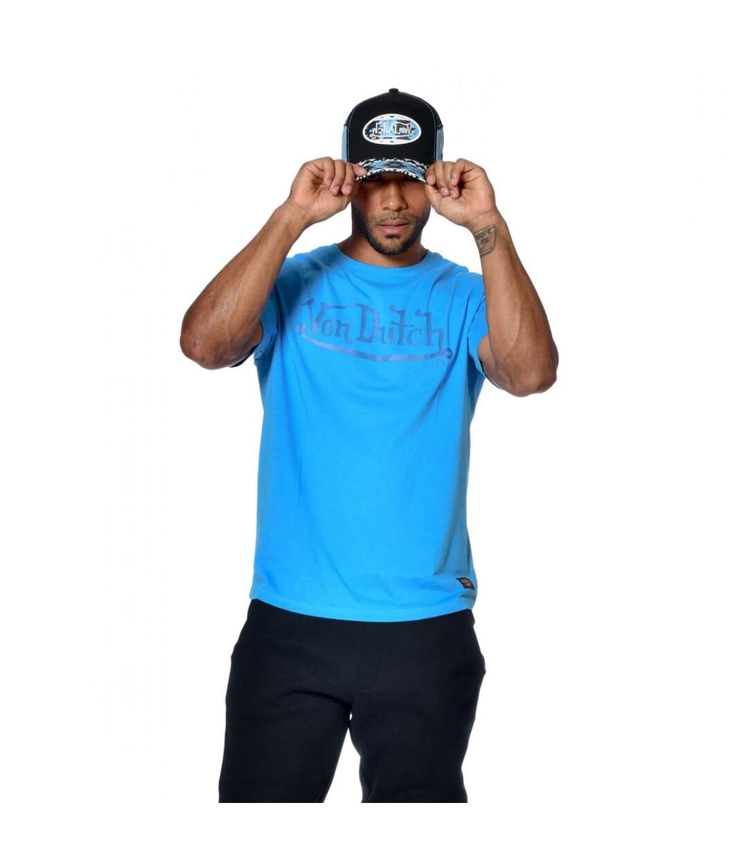T-shirt Von Dutch homme col rond print devant Bruce