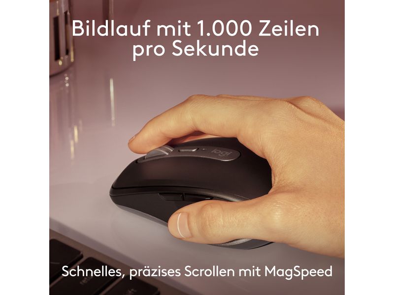 Logitech Mobile Maus MX Anywhere 3s for Mac Space grey Kompakte kabellose Performance-Maus mit 8K DPI-Sensor – Entwickelt für Mac