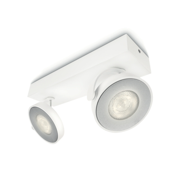 Philips duospot Clockwork wit - Incl 2X LED 4W dimbaar