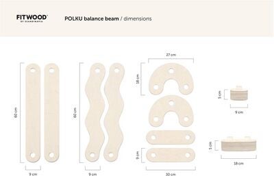 FitWood POLKU Balansebane L, Sage