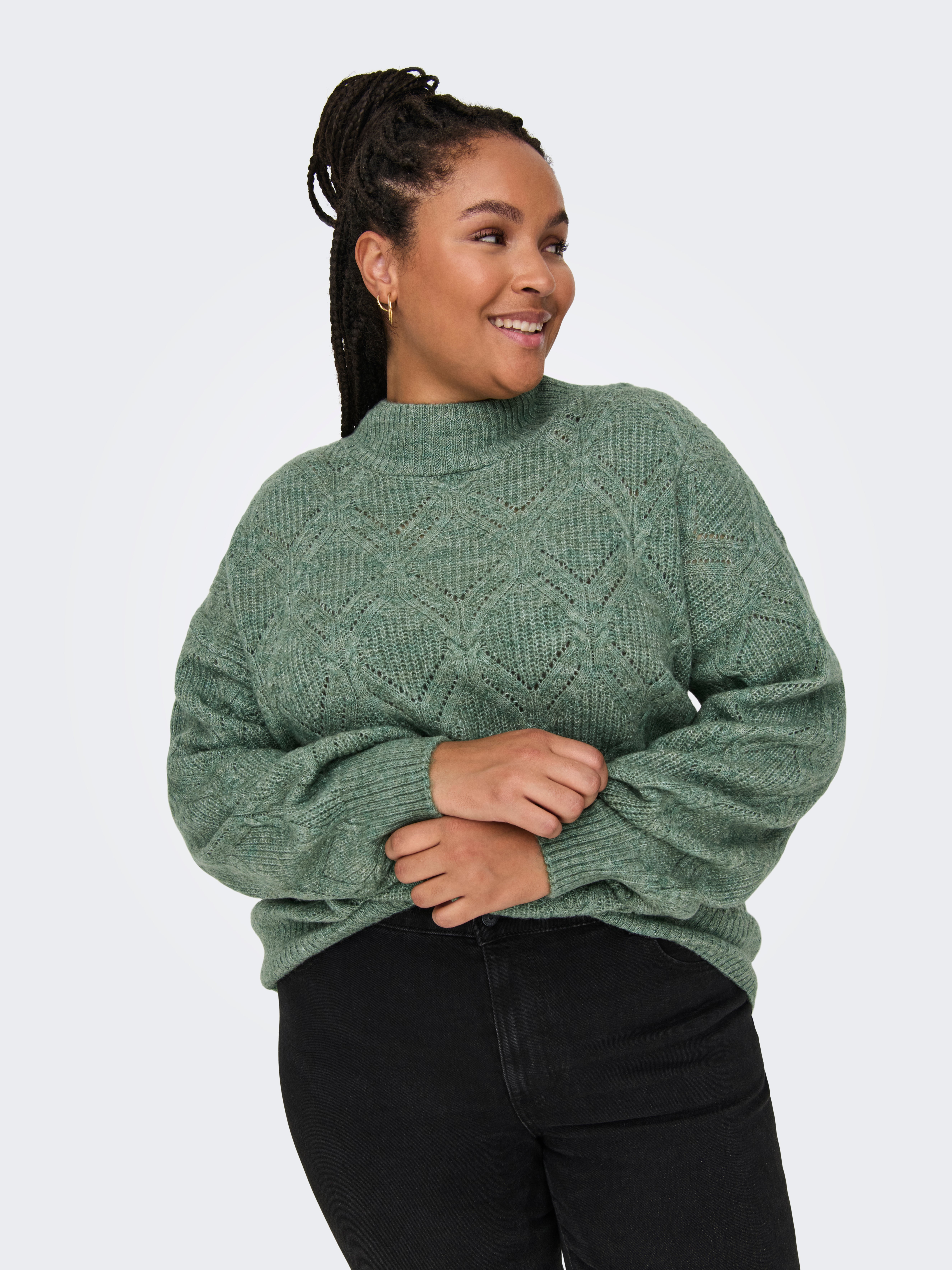 CARLITA Strickpullover Hedge Green