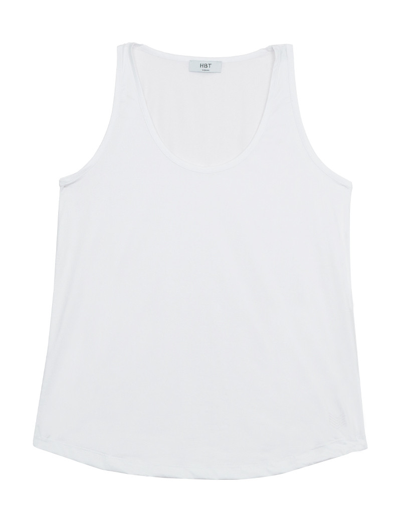 HBT DÉBARDEUR FEMME IVY UNI SATINÉ BLANC