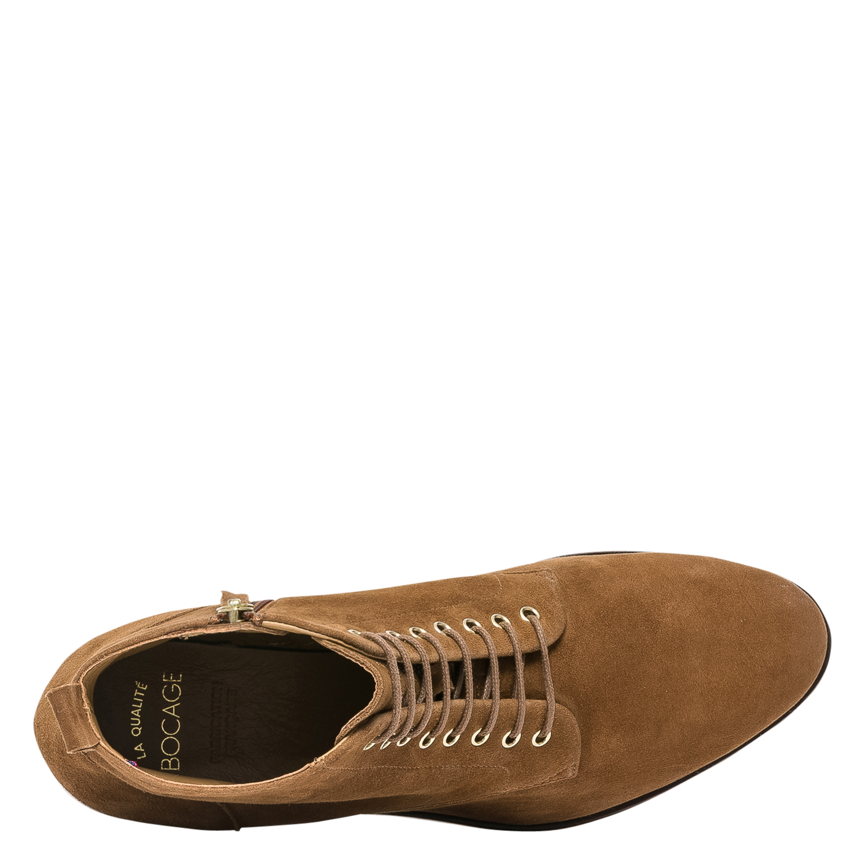 KAMINARA - Bottines en cuir velours | Marron