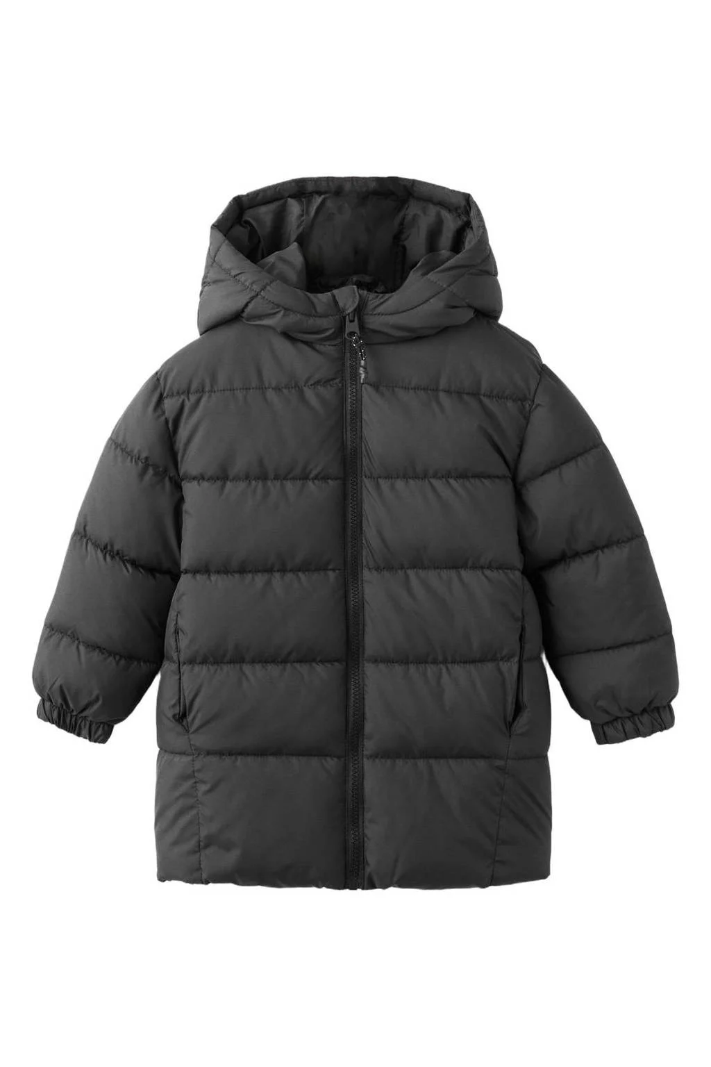 Mango Kids gewatteerde jas zwart