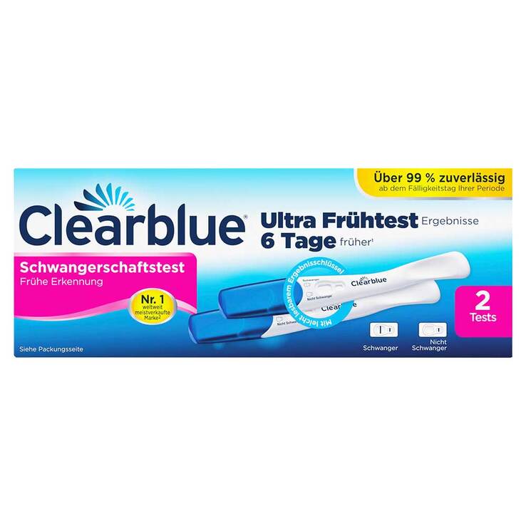 Clearblue Schwangerschaftstest Frühe Erkennung, 2 St