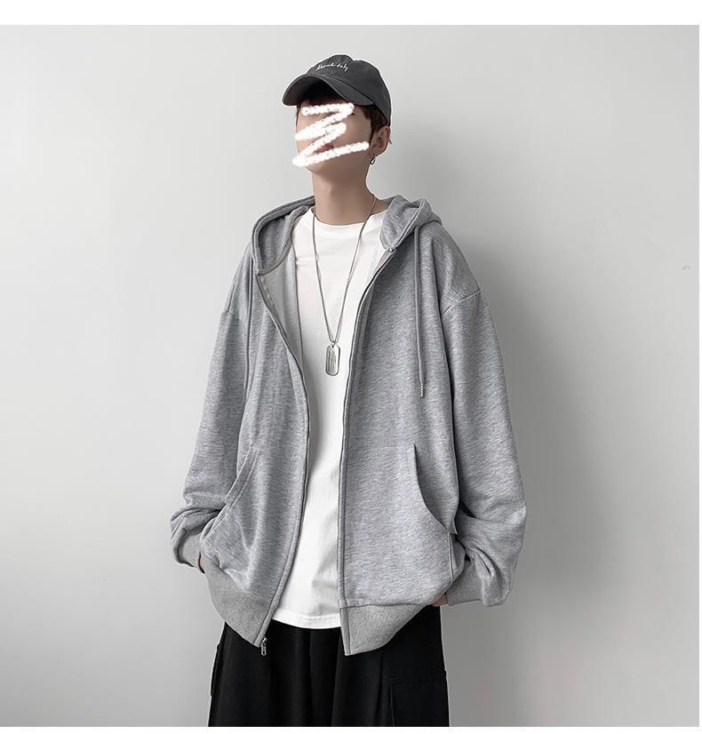 Femilina - Effen hoodie met rits