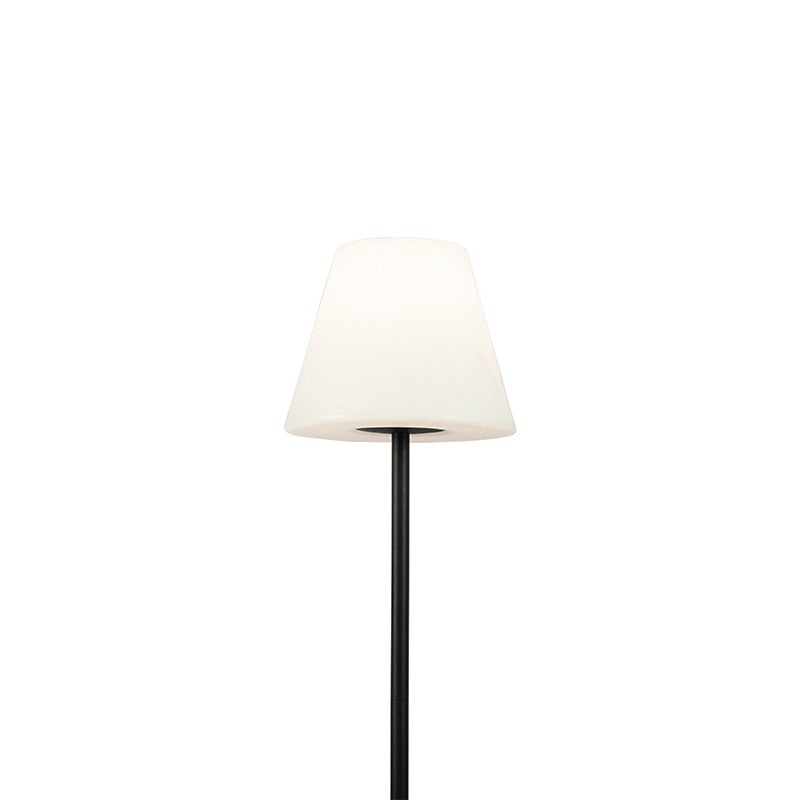 Buiten staande lamp, zwart met witte kap, IP65, 25 cm - Virginia