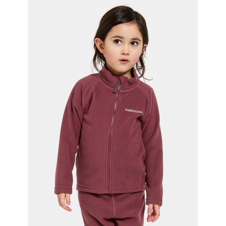 Didriksons Monte Kids Fullzip Rusty Wine