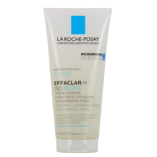 Effaclar H Iso Biome crème lavante hydratante - Peau acnéique asséchée