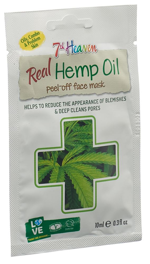 7th Heaven Peel-Off Mask<br>10 ml, Beutel, Real Hemp Oil