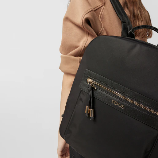 Mochila Brunock Chain Canvas na cor preta