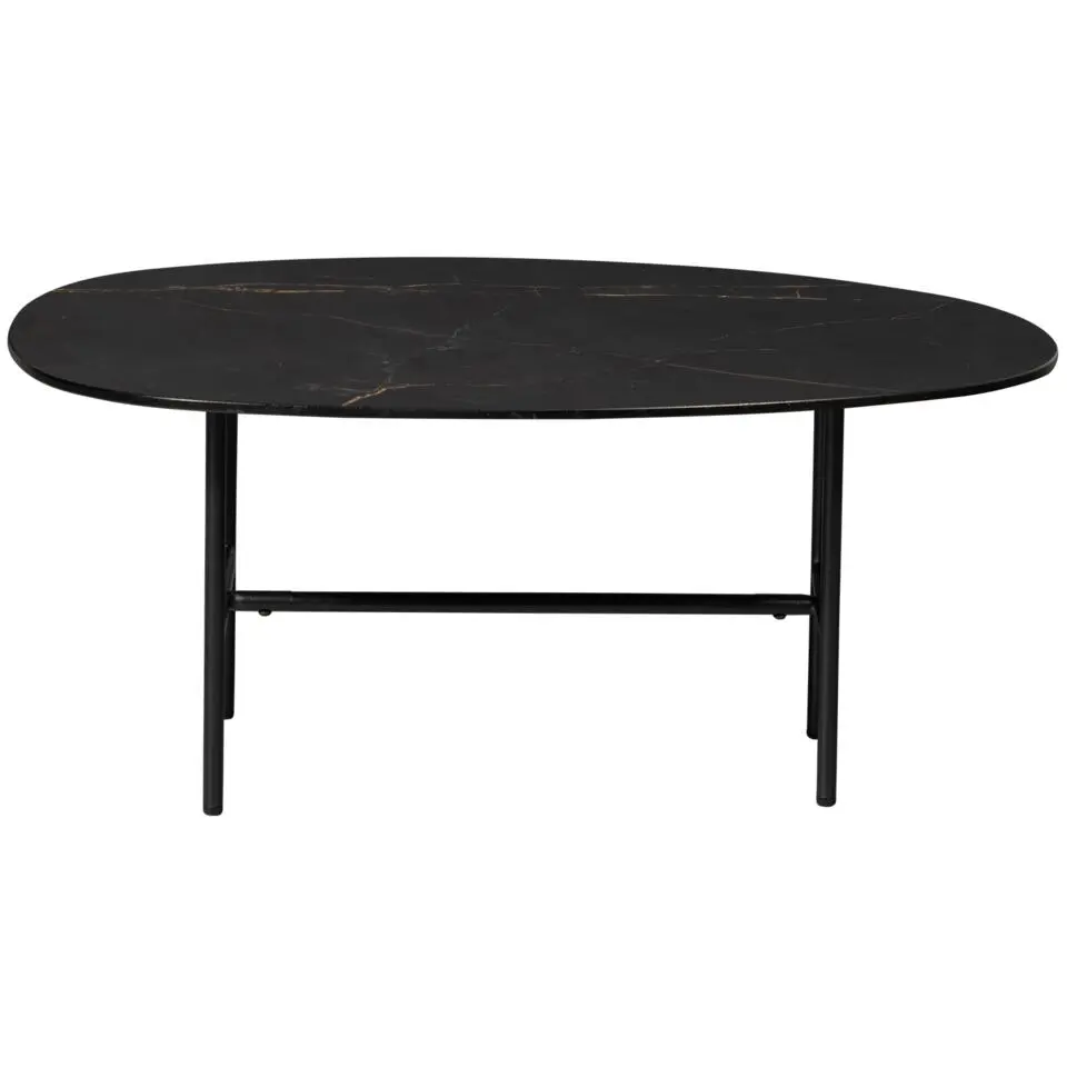 WOOOD Vajen Salontafel - Marmeren Look - Zwart - 34x80x60