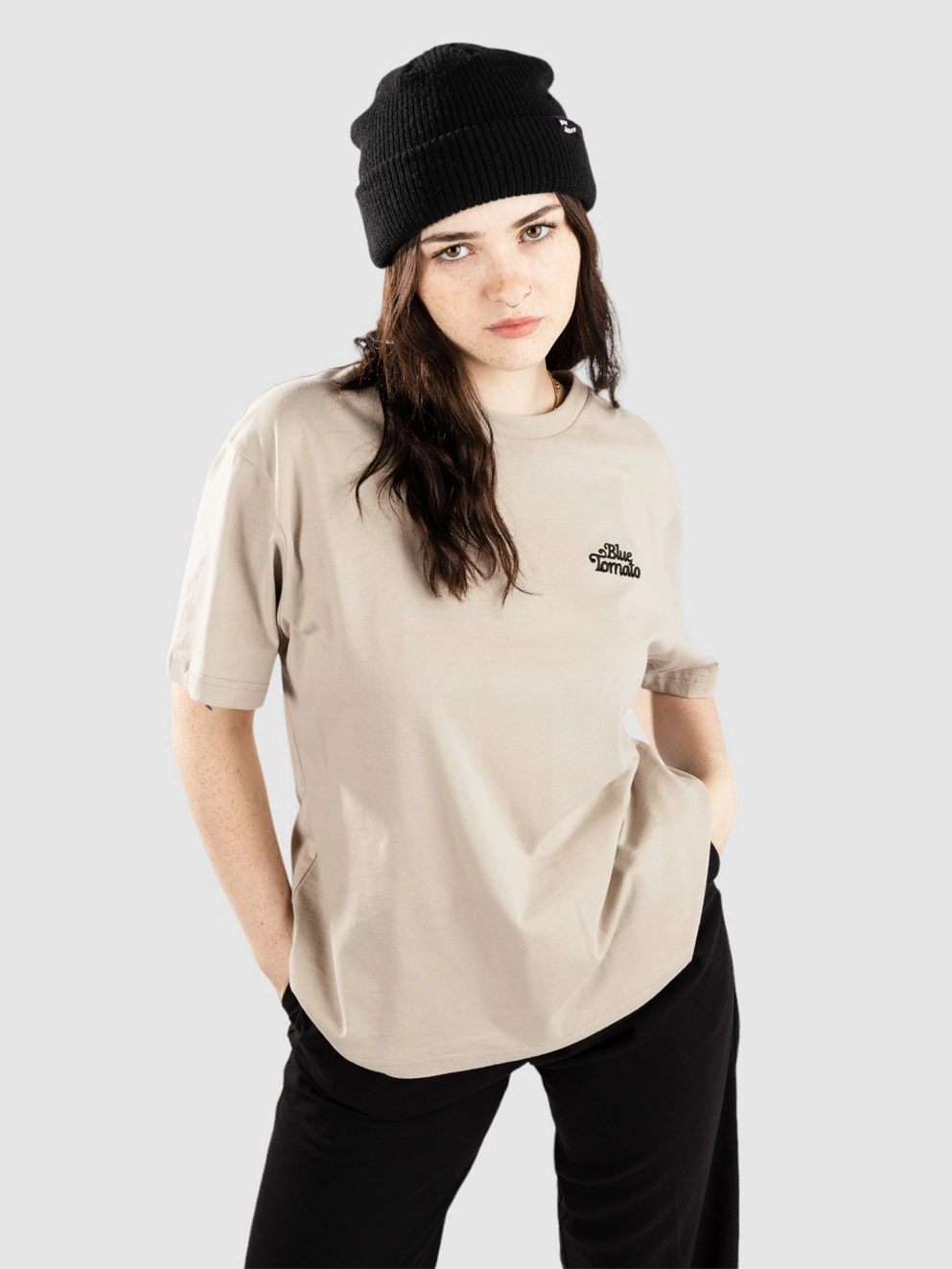 Blue Tomato Boyfriend T-Shirt light brown