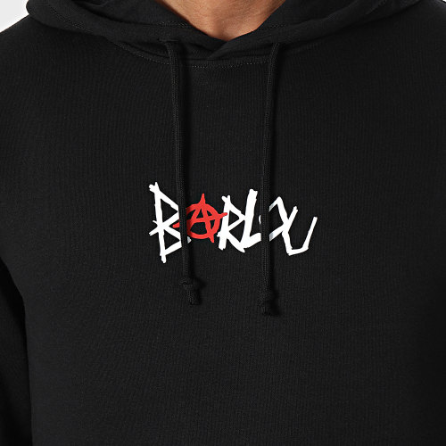 Sweat Capuche Barlou Scribble Noir