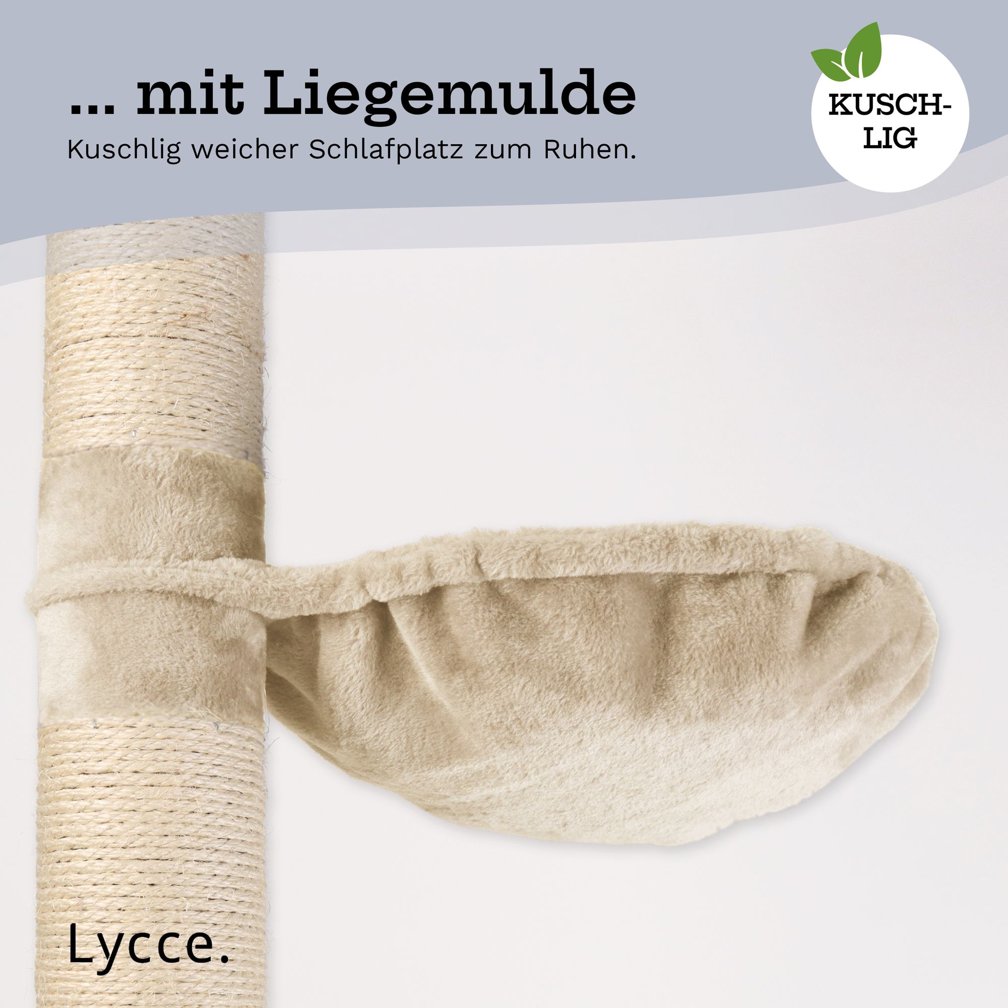 Lycce Katzenbaum TOWER Kratzbaum deckenhoch Sisal Plüsch230-260 cm