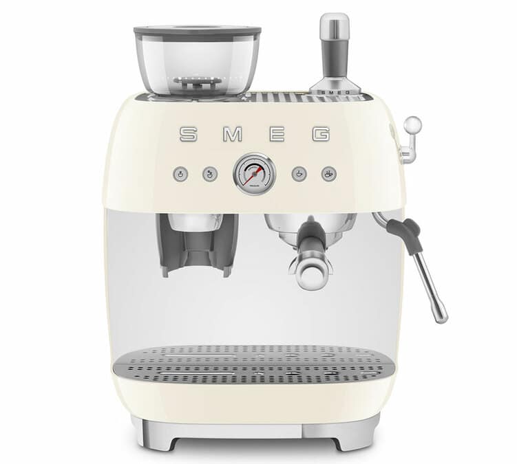 Machine expresso SMEG EGF03CREU Crème Années 50 avec moulin intégré