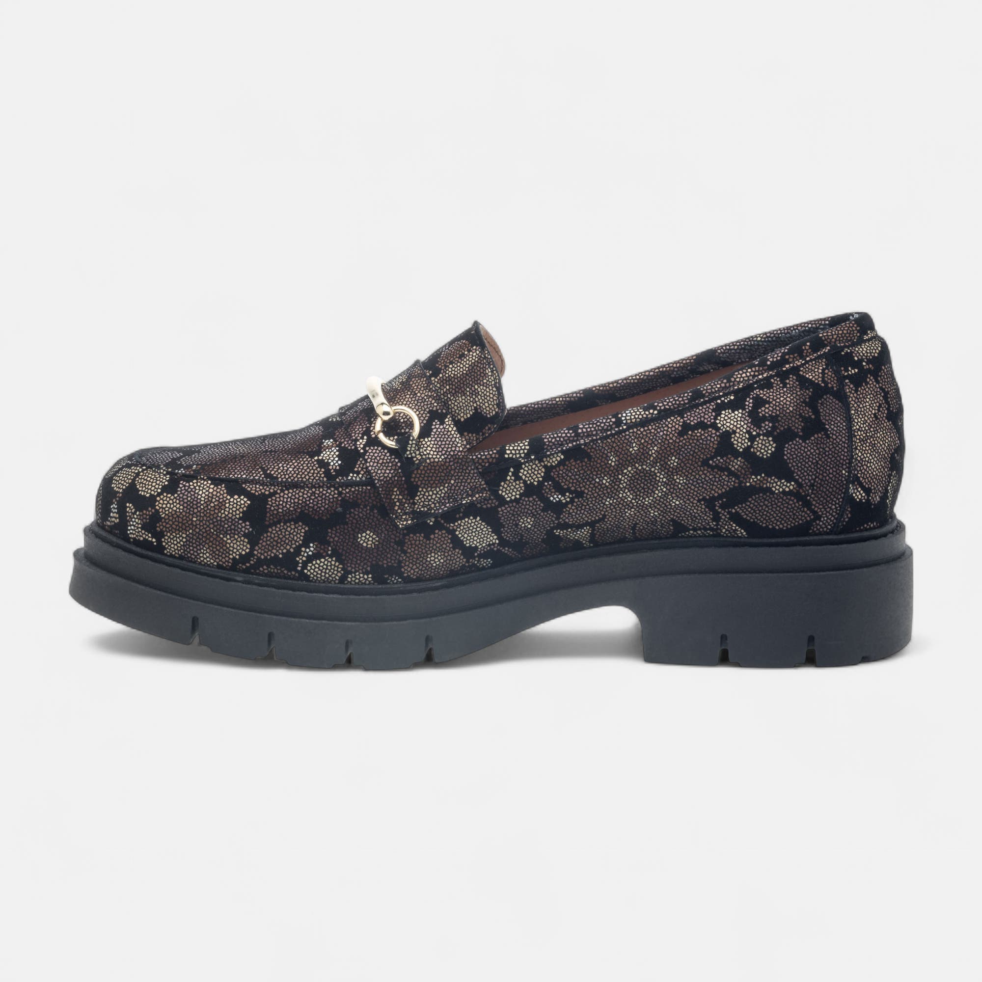 Mocassins Femme en cuir multicolore
