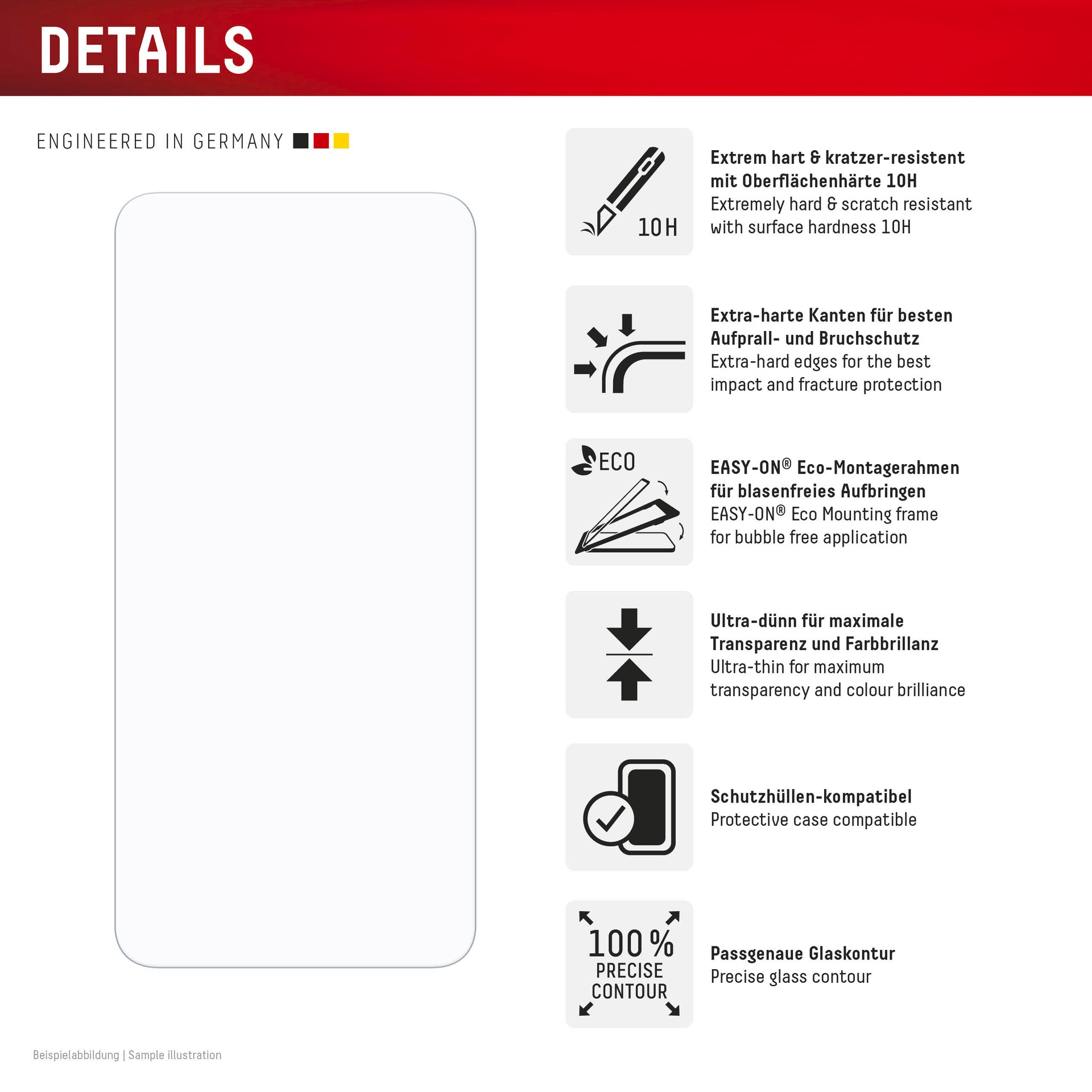 Displex Displayschutzglas »Real Glass Screen Protector« für Samsung Galaxy S24 FE;Samsung Galaxy S25 FE Displayschutzfolie, Schutzfolie, Bildschirmschutz, kratz- & stossfest