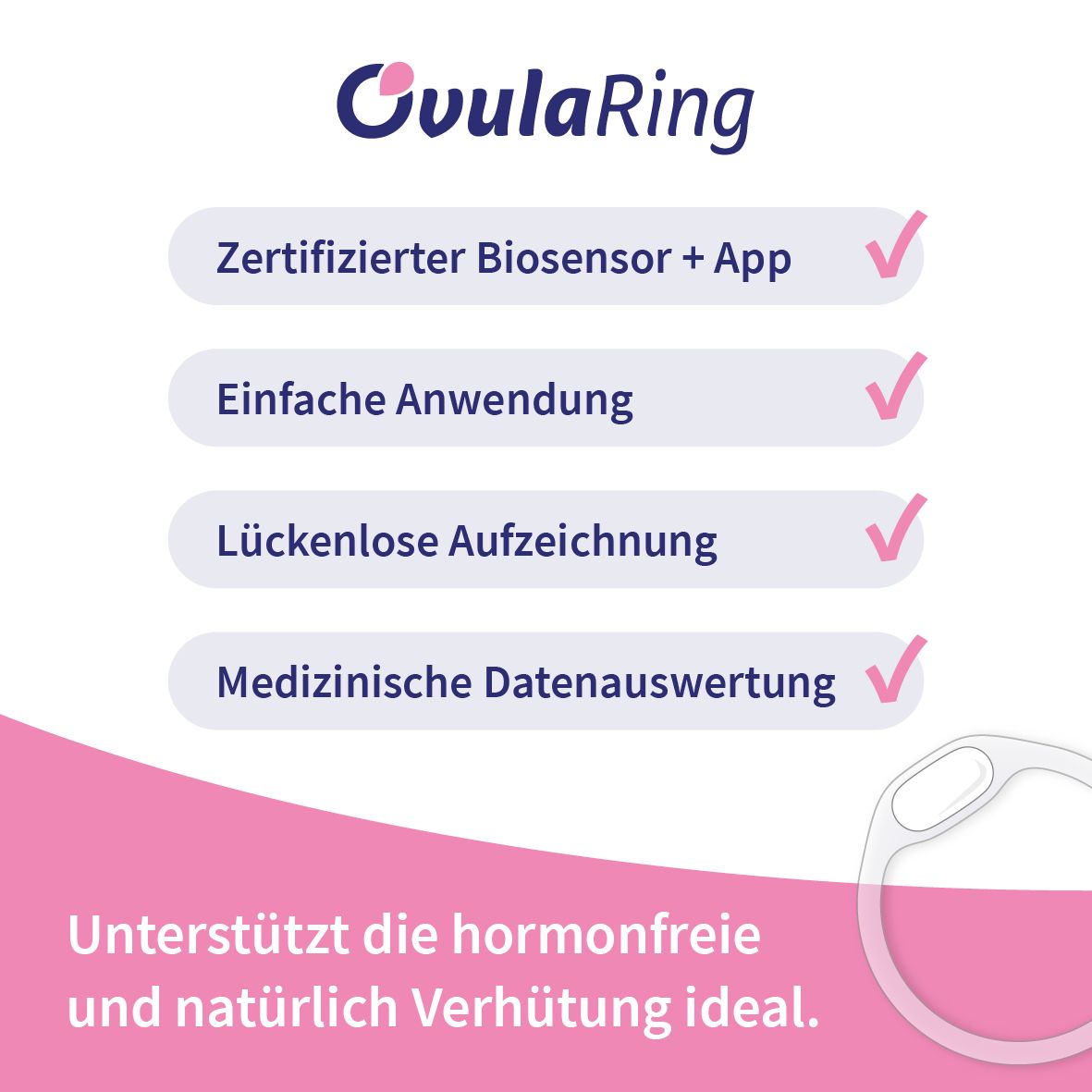 OvulaRing Zyklustracker - natürliche Familienplanung (6 Monate inkl. App)