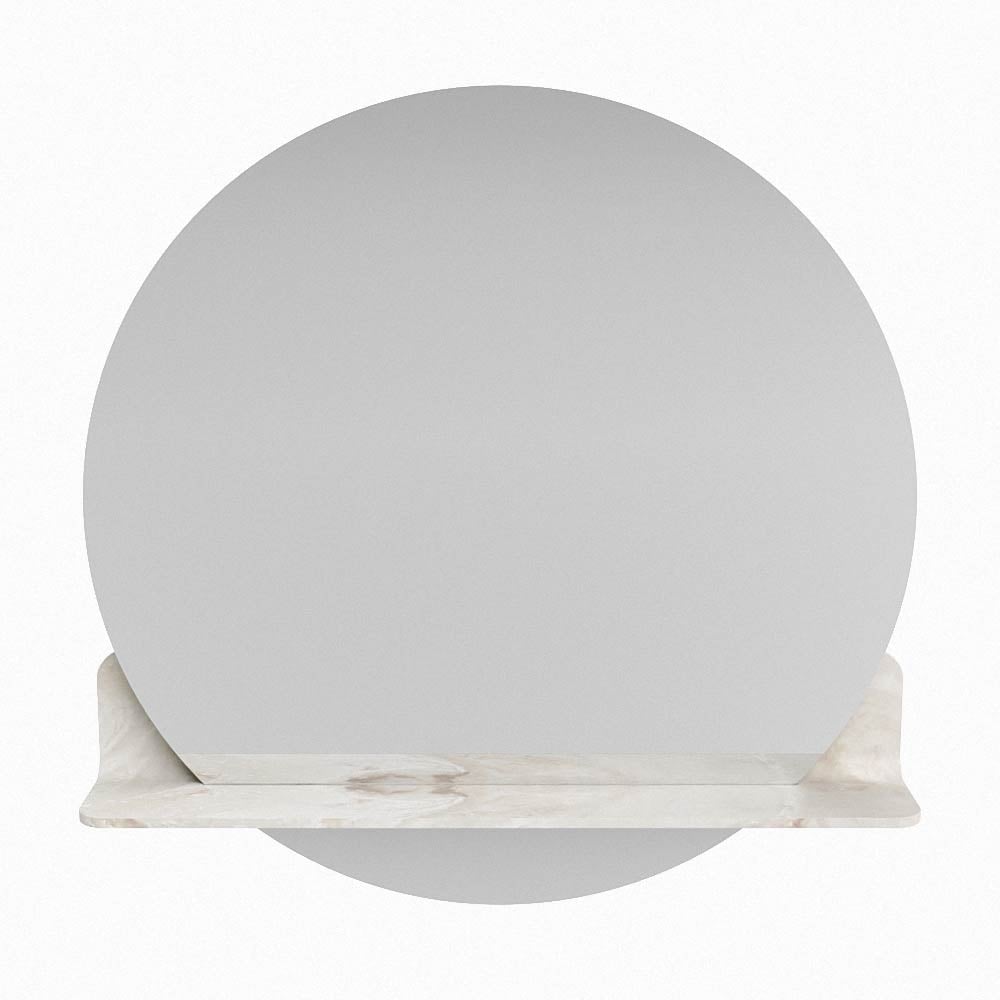 Mondiaz Spot spiegel rond Ø70cm met planchet frappe