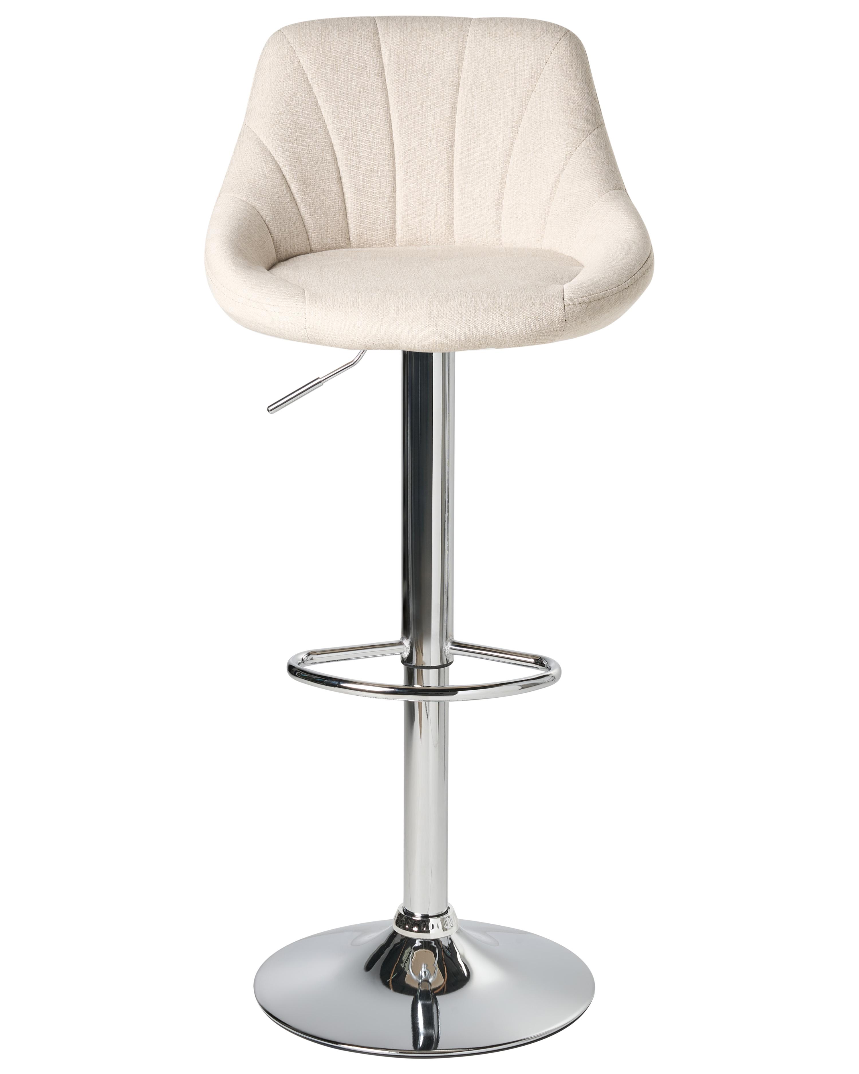 Set van 2 barkrukken LUCCA Stof draaibaar Lichtbeige