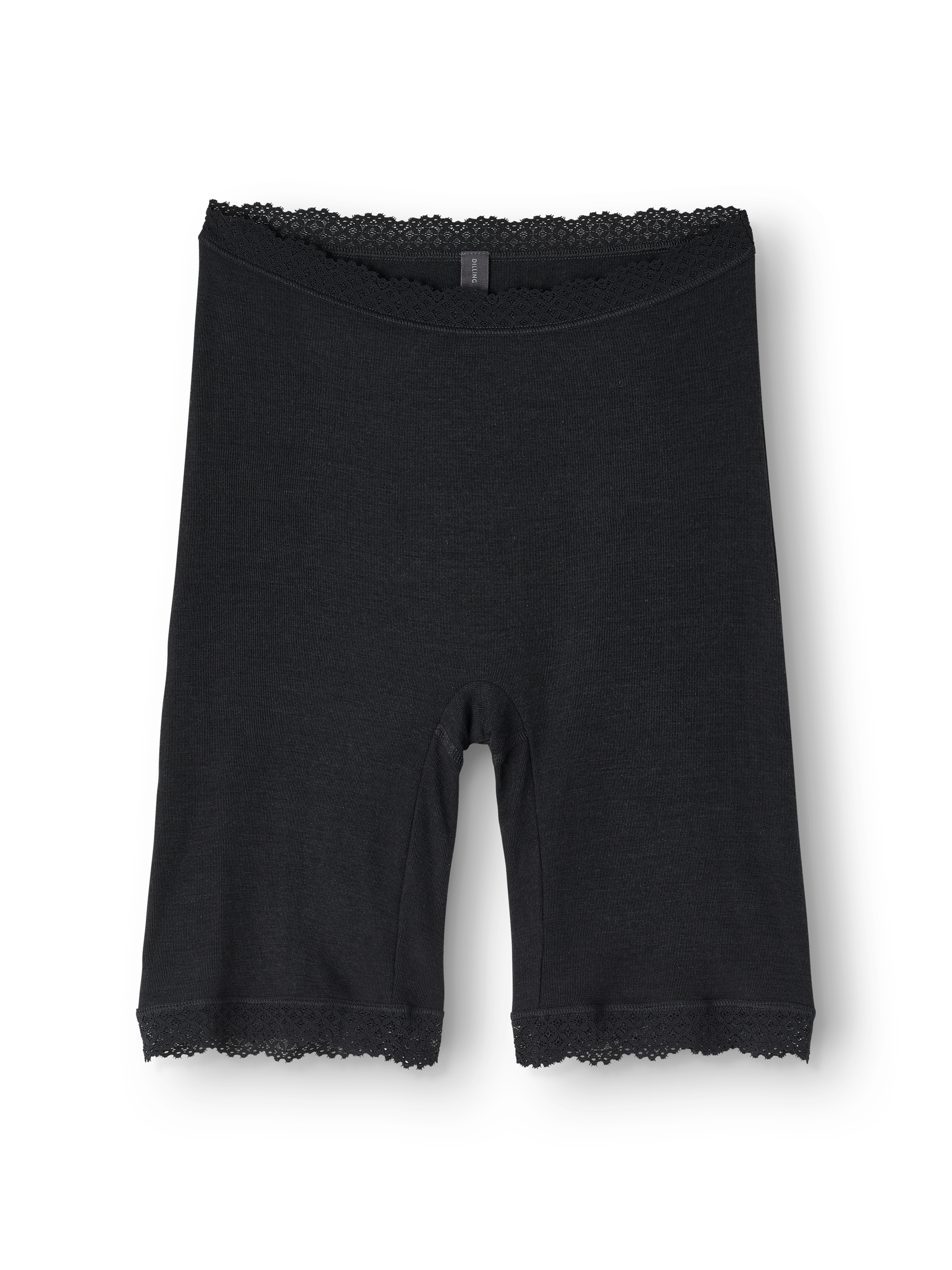 Shorts met kanten rand van merinowol/zijde voor dames -