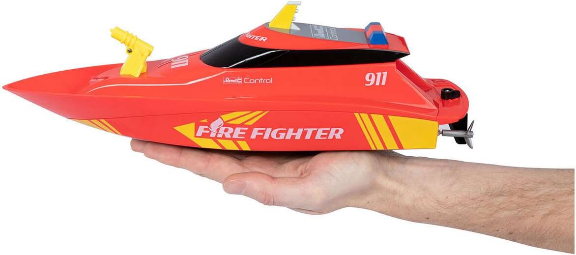 Revell Control - Fire Fighter Speedbåd - Fjernstyret - Rød Gul