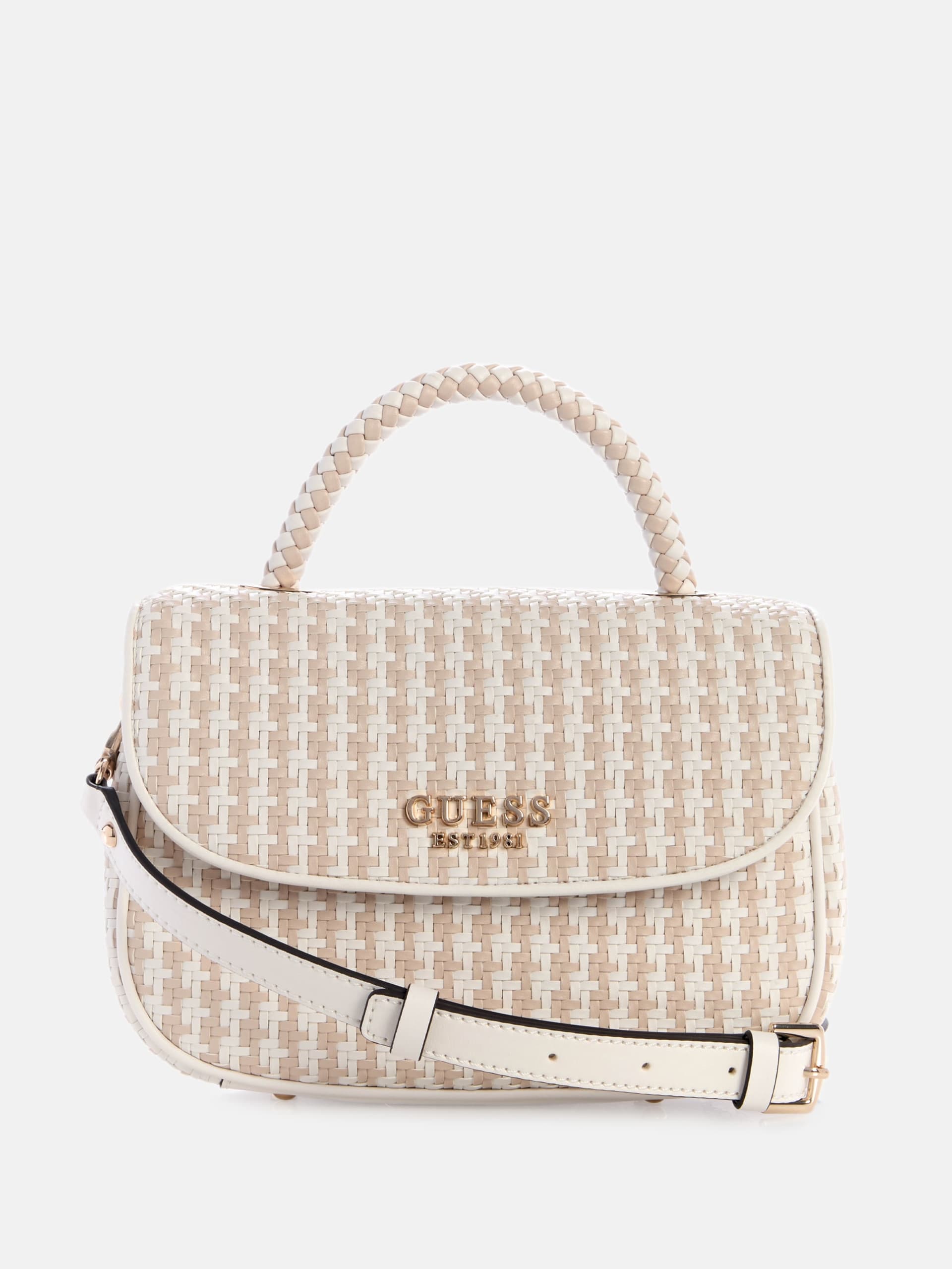 Bolsa Mirema de tecido com alça superior