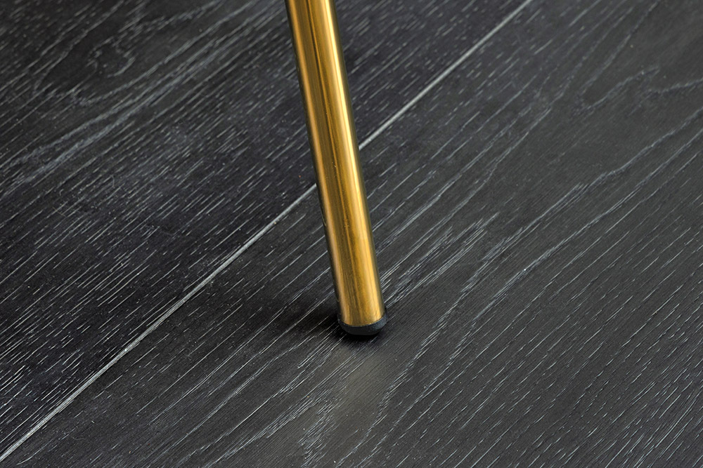 Design Stuhl NOBLESSE petrol Samt golden verchromtes Metallgestell