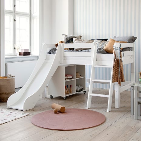 Hoppekids ECO Luxury halvhøj seng med rutsjebane 70x160 cm