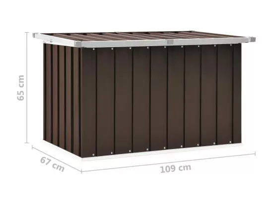 Boîte de rangement de jardin Marron 109x67x65 cm
