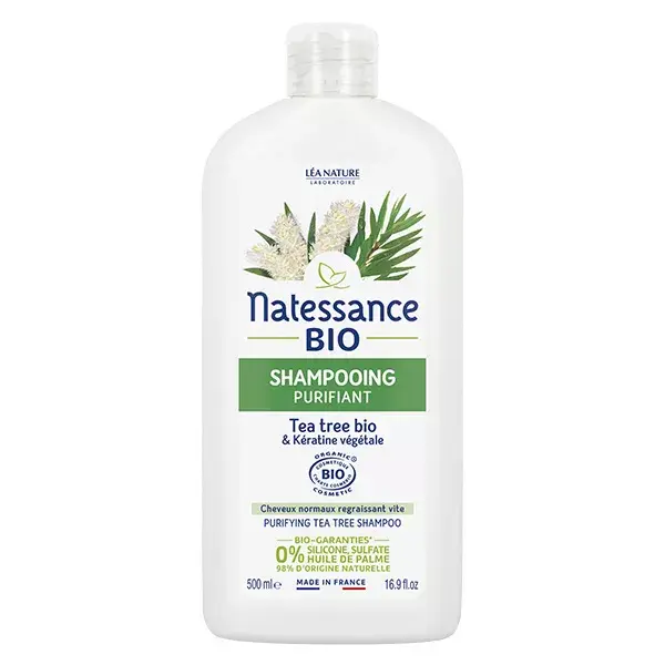 Shampoo Purificante Orgânico com Óleo de Melaleuca Natessance 500ml