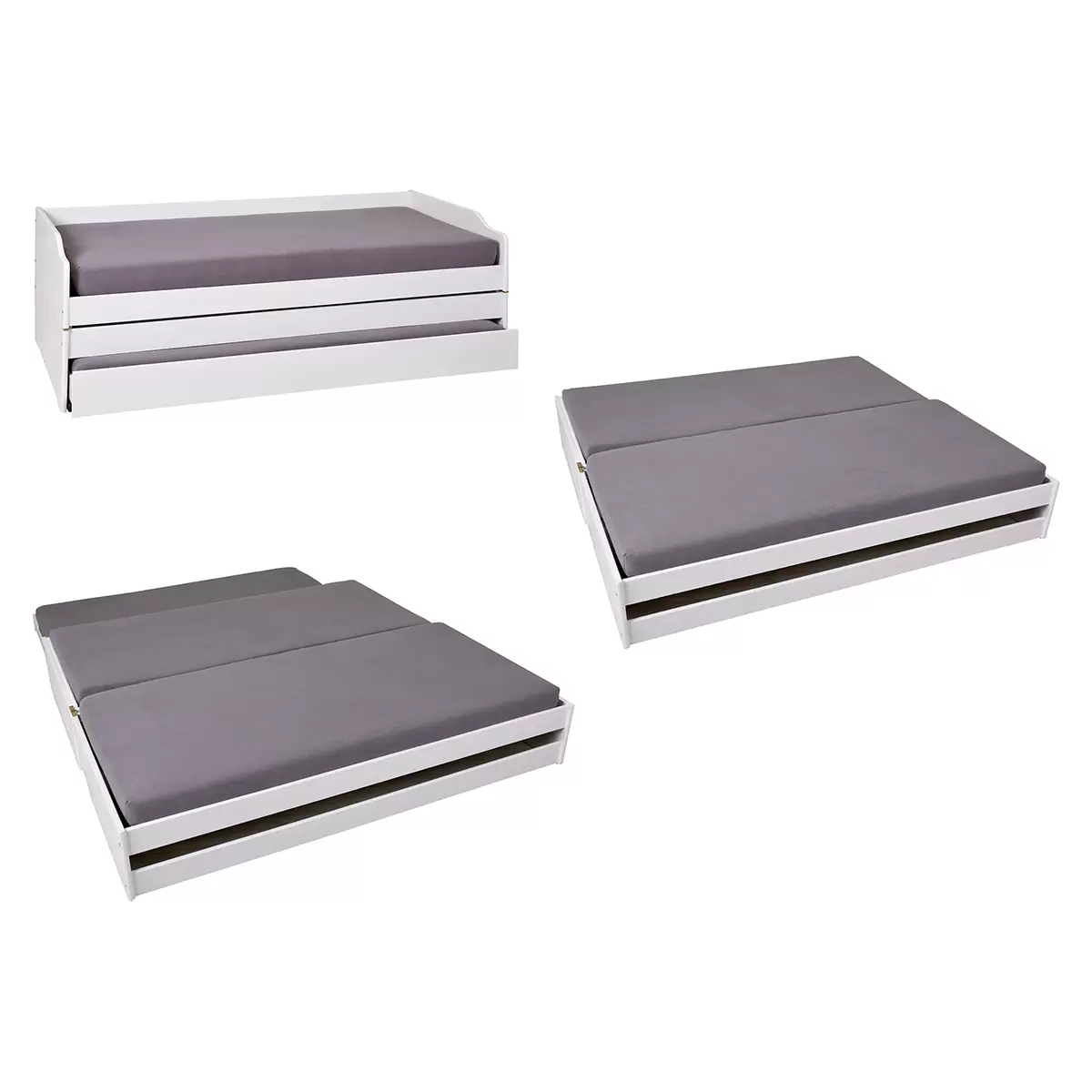 Funktionsbett Lotar 90x200 weiss