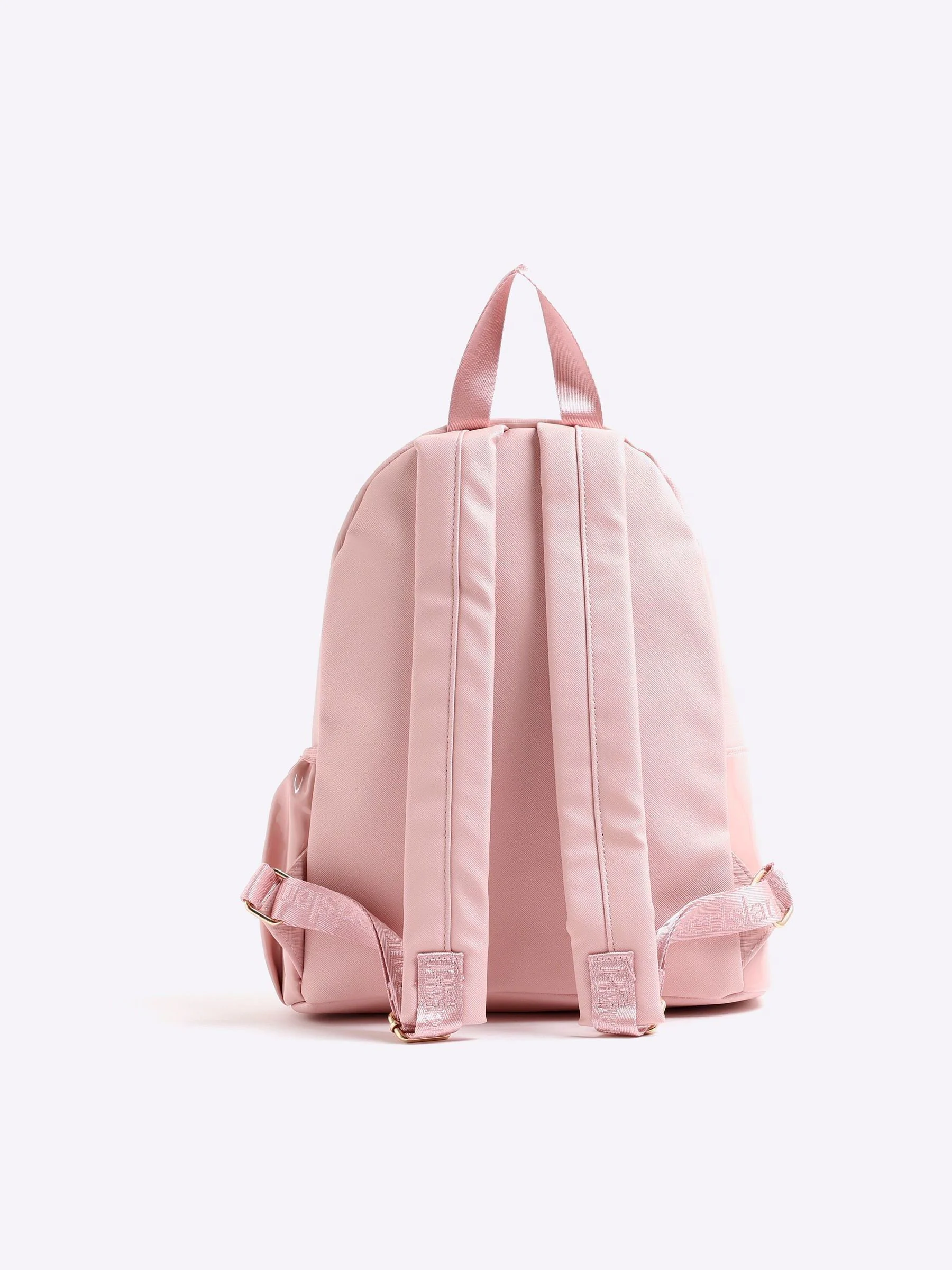 Roze - River Island Heart Lock Pocket Backpack
